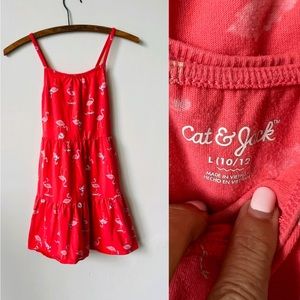 Cat & Jack Flamingo Print Pink Dress